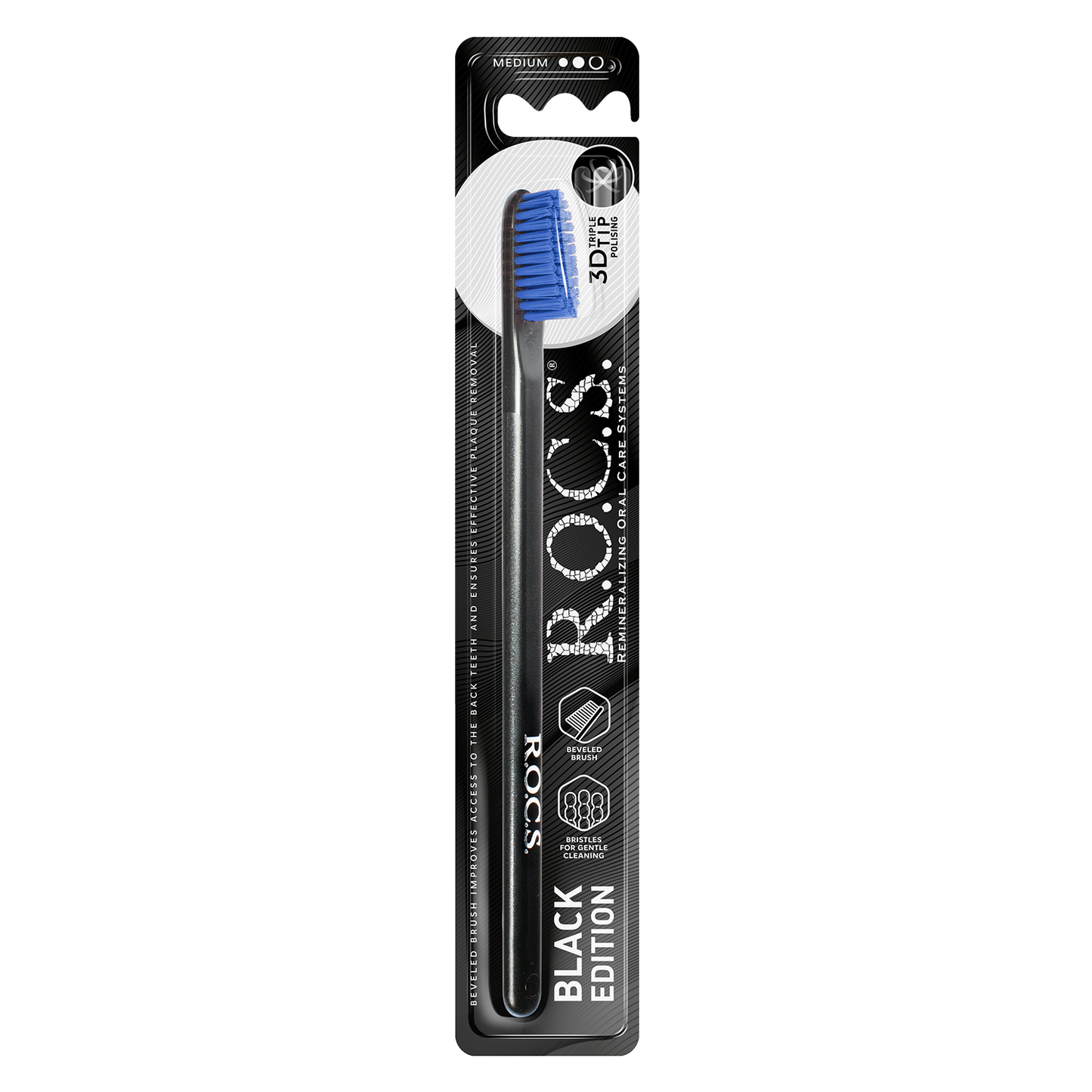 Zobna ščetka R.O.C.S.®Black Edition, medium