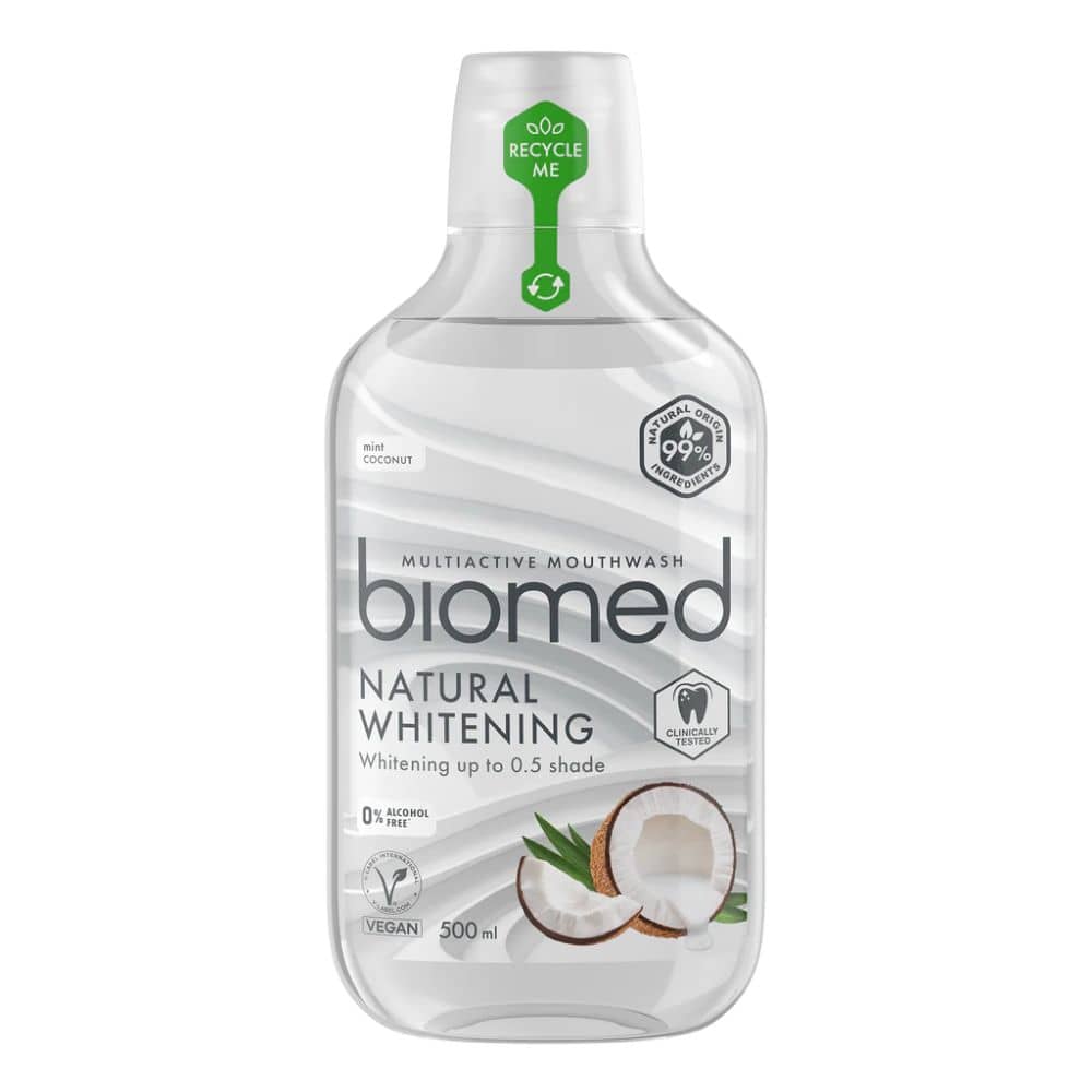 BIOMED NATURAL WHITENING 99% naravna ustna vodica, 500 ml