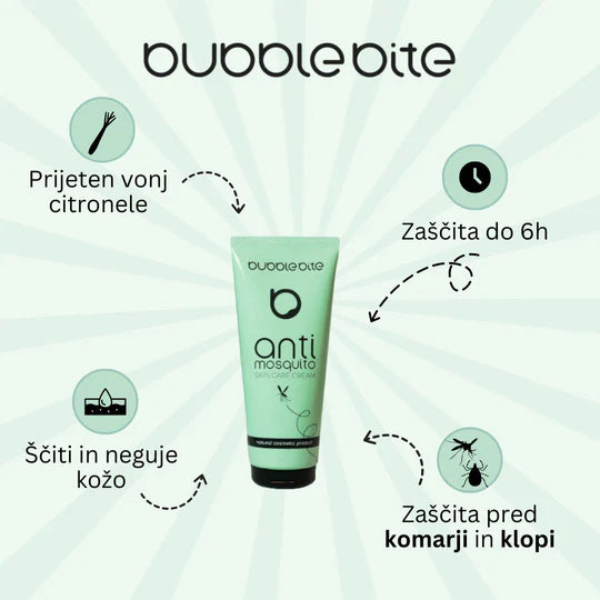 Bubble Bite Anti Mosquito Skin Care Cream 150ml - krema proti komarjem