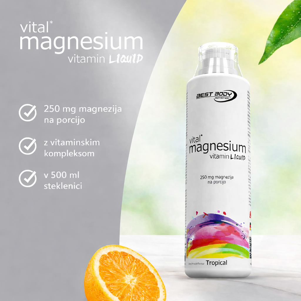 Best Body Nutrition Magnezij v tekoči obliki, 500ml