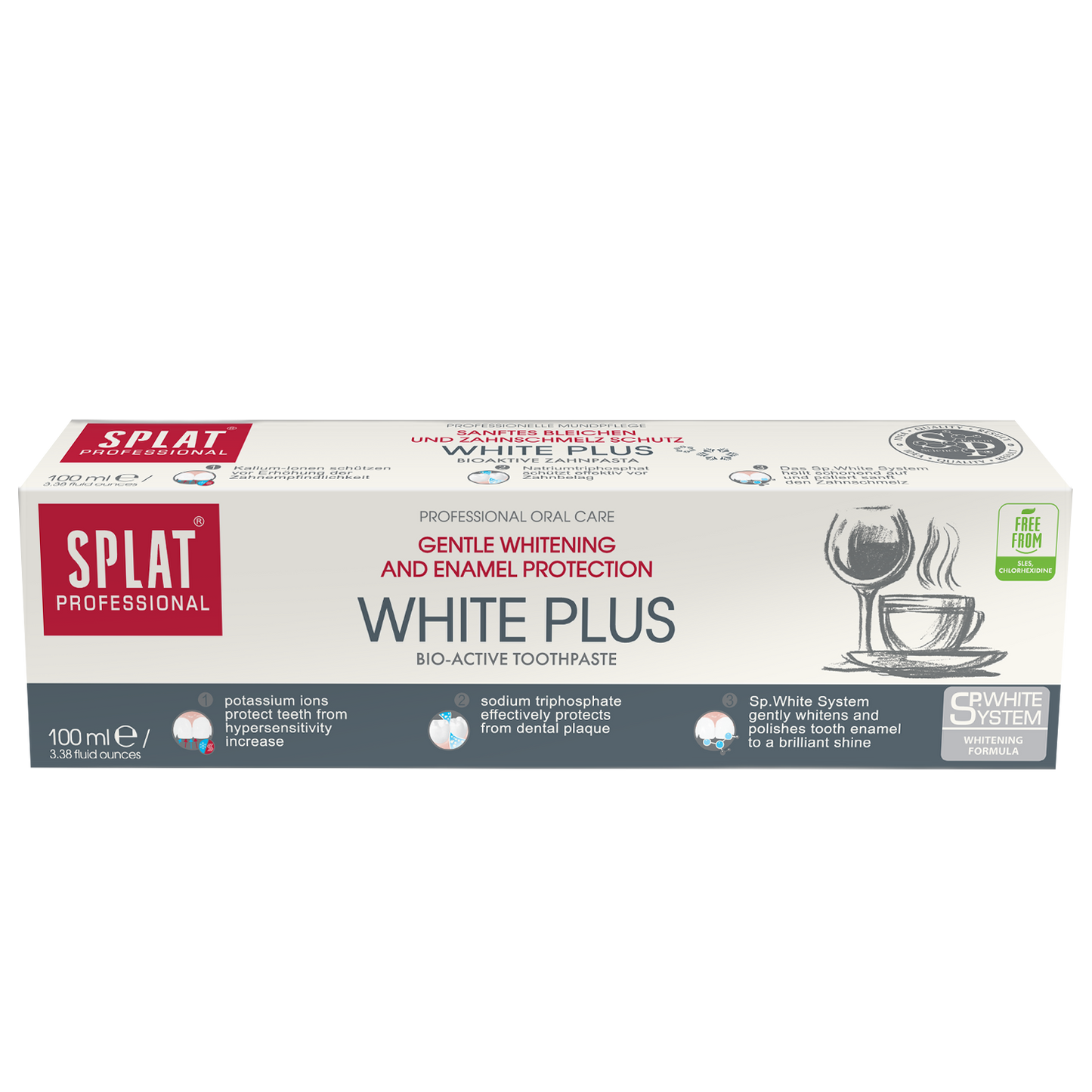 Splat zobna pasta WHITE PLUS 100ml